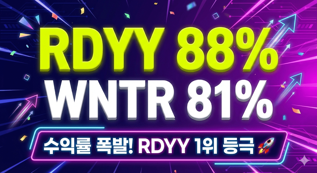 일드맥스 그룹 2 1월 3주차 배당금 분석 및 RDYY WNTR 수익률